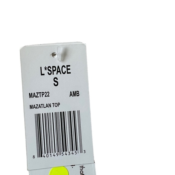 NWT L Space Mazatlan Strapless Amber top w/ Twist Front Tank Top S - Picture 4 of 4